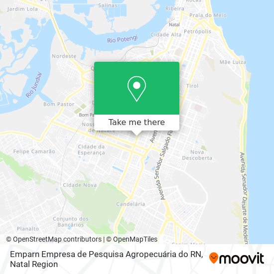 Emparn Empresa de Pesquisa Agropecuária do RN map