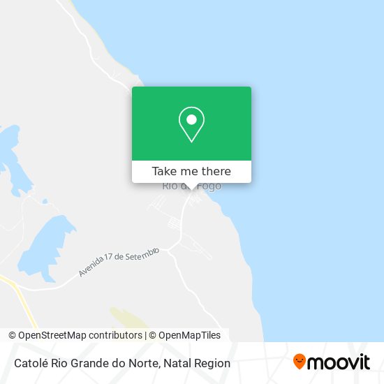 Cómo llegar a Catolé Rio Grande do Norte en Rio Do Fogo en Autobús o Tren?