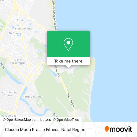Claudia Moda Praia e Fitness map