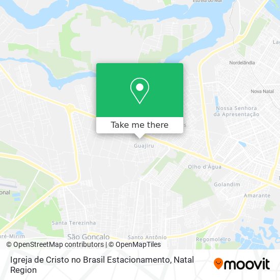 Mapa Igreja de Cristo no Brasil Estacionamento