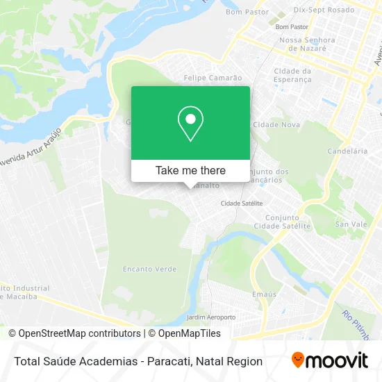 Total Saúde Academias - Paracati map