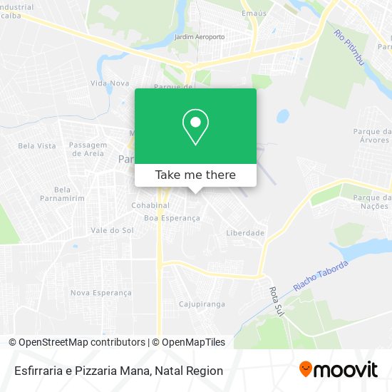 Esfirraria e Pizzaria Mana map