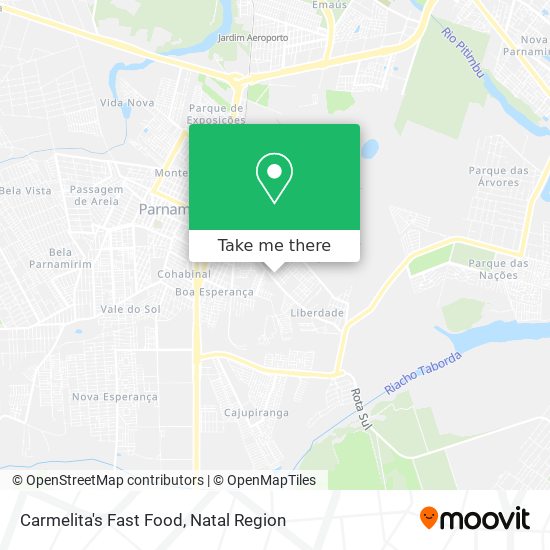 Carmelita's Fast Food map