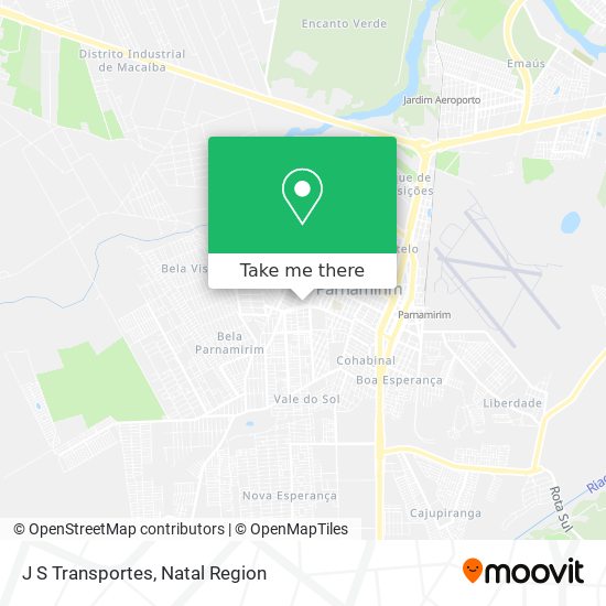 J S Transportes map