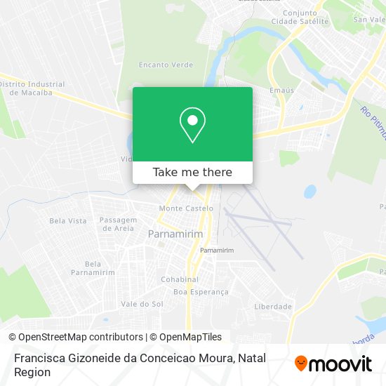 Francisca Gizoneide da Conceicao Moura map