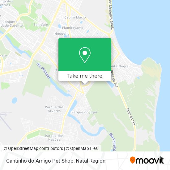 Mapa Cantinho do Amigo Pet Shop