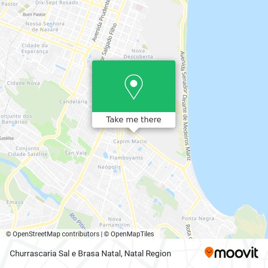 Mapa Churrascaria Sal e Brasa Natal