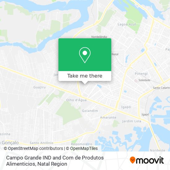 Mapa Campo Grande IND and Com de Produtos Alimenticios