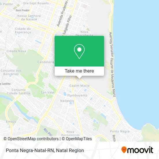 Ponta Negra-Natal-RN map
