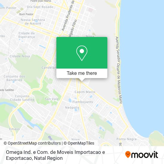 Omega Ind. e Com. de Moveis Importacao e Exportacao map