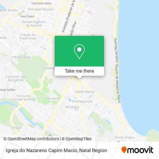 Igreja do Nazareno Capim Macio map