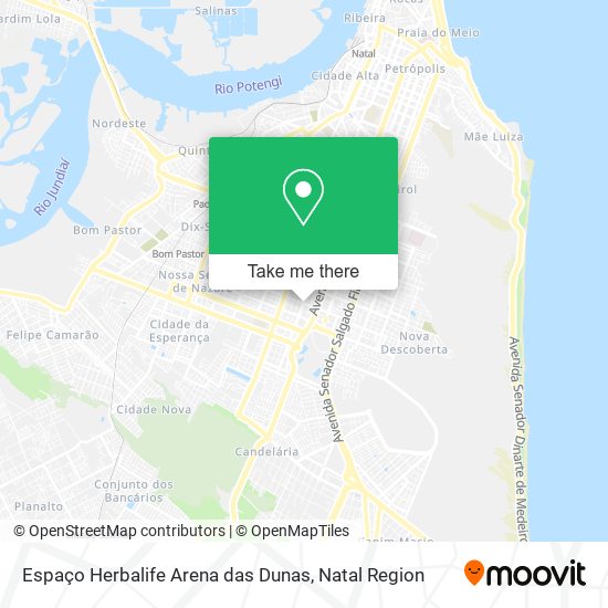 Espaço Herbalife Arena das Dunas map