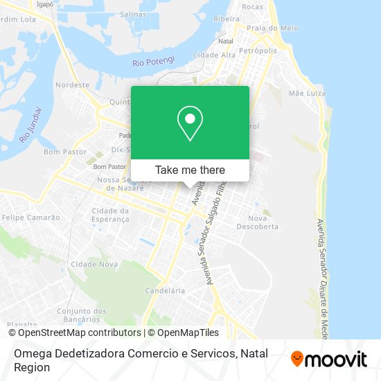 Mapa Omega Dedetizadora Comercio e Servicos