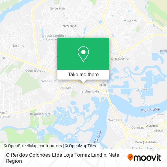 Mapa O Rei dos Colchões Ltda Loja Tomaz Landin