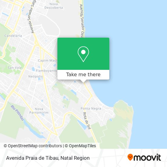 Mapa Avenida Praia de Tibau