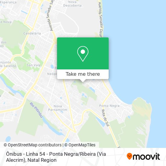 Ônibus - Linha 54 - Ponta Negra / Ribeira (Via Alecrim) map