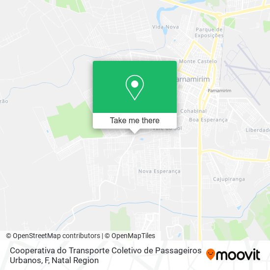 Cooperativa do Transporte Coletivo de Passageiros Urbanos, F map