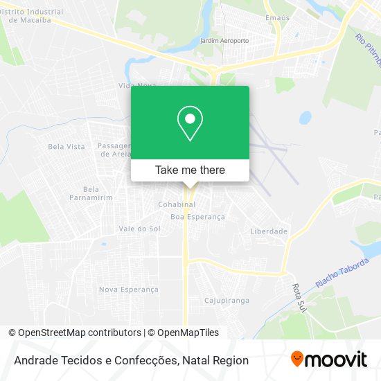 Andrade Tecidos e Confecções map