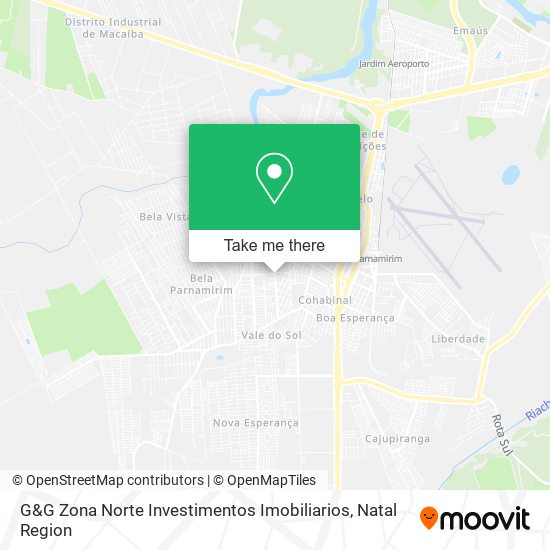 Mapa G&G Zona Norte Investimentos Imobiliarios
