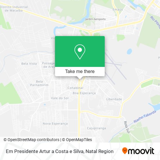 Mapa Em Presidente Artur a Costa e Silva