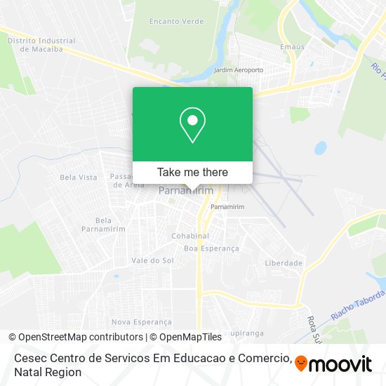 Mapa Cesec Centro de Servicos Em Educacao e Comercio