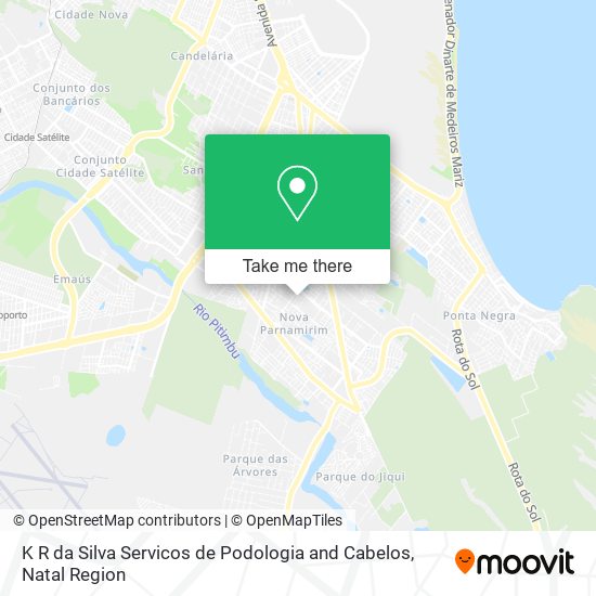 Mapa K R da Silva Servicos de Podologia and Cabelos