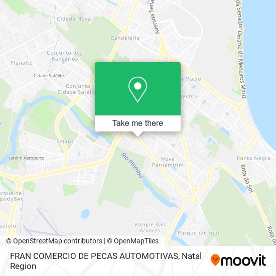 Mapa FRAN COMERCIO DE PECAS AUTOMOTIVAS