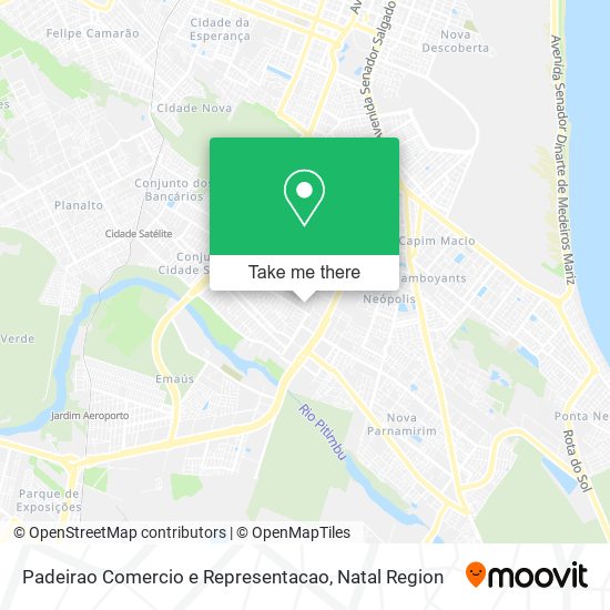 Padeirao Comercio e Representacao map