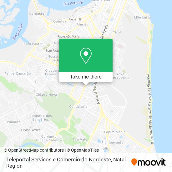 Mapa Teleportal Servicos e Comercio do Nordeste