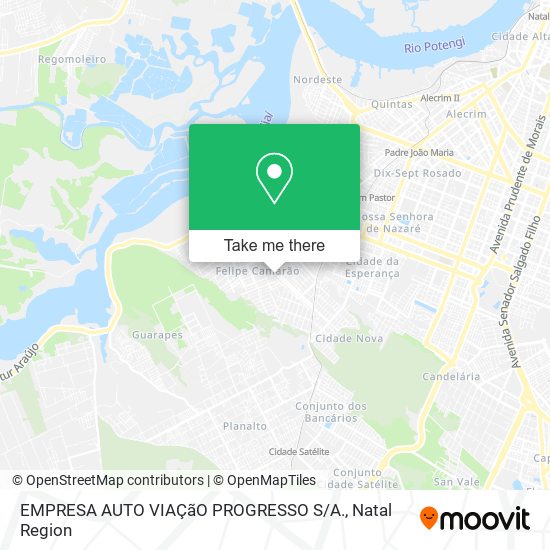 EMPRESA AUTO VIAÇãO PROGRESSO S / A. map