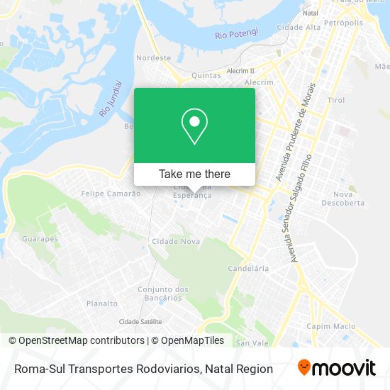 Mapa Roma-Sul Transportes Rodoviarios