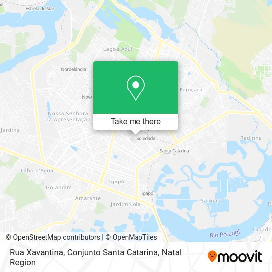 Rua Xavantina, Conjunto Santa Catarina map