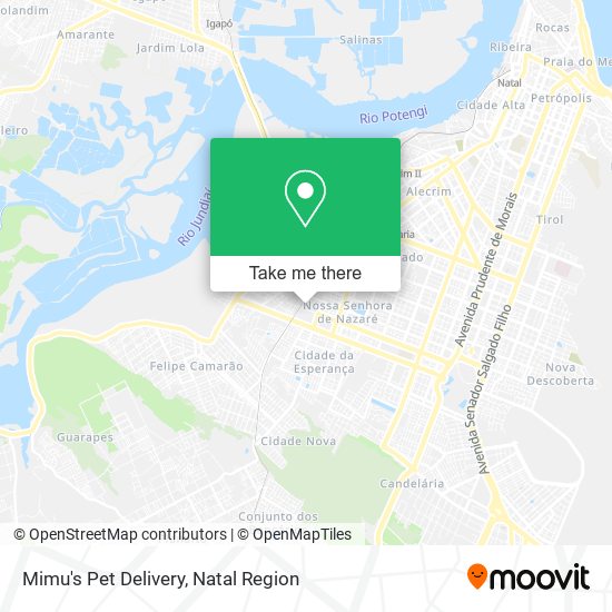 Mimu's Pet Delivery map