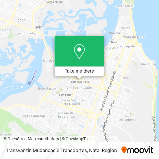 Mapa Transvanzin Mudancas e Transportes