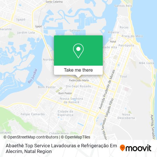 Mapa Abaethê Top Service Lavadouras e Refrigeração Em Alecrim