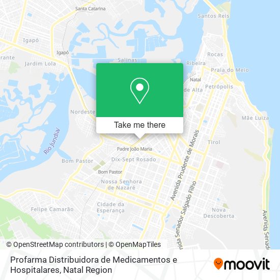 Profarma Distribuidora de Medicamentos e Hospitalares map