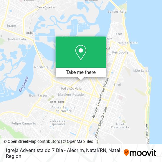 Igreja Adventista do 7 Dia - Alecrim, Natal / RN map