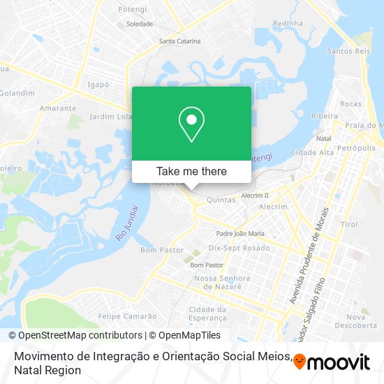 Mapa Movimento de Integração e Orientação Social Meios