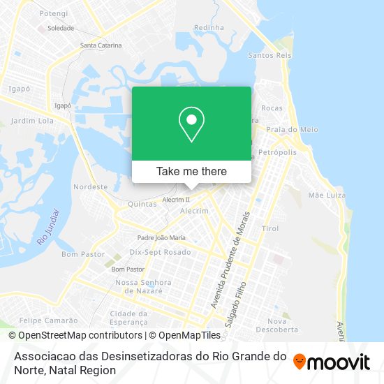 Mapa Associacao das Desinsetizadoras do Rio Grande do Norte