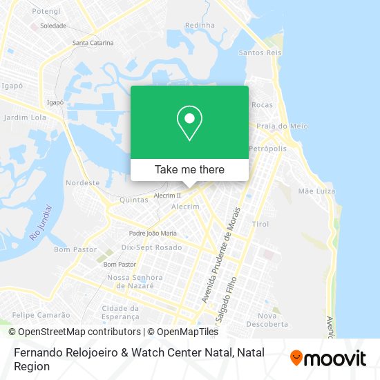 Mapa Fernando Relojoeiro & Watch Center Natal