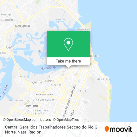 Mapa Central Geral dos Trabalhadores Seccao do Rio G Norte