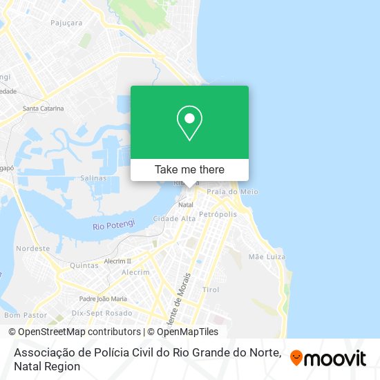 Mapa Associação de Polícia Civil do Rio Grande do Norte