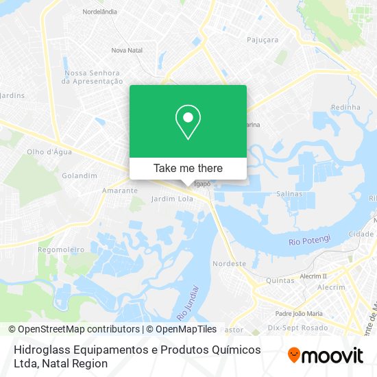 Mapa Hidroglass Equipamentos e Produtos Químicos Ltda