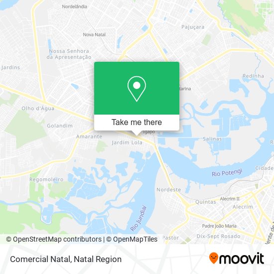 Comercial Natal map