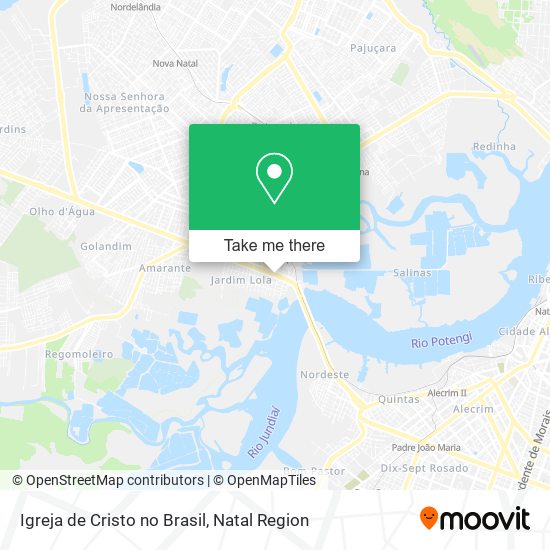 Mapa Igreja de Cristo no Brasil