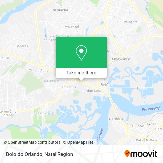 Bolo do Orlando map