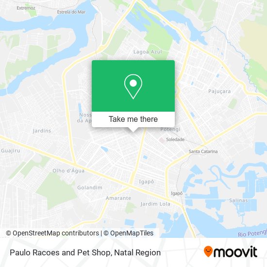 Mapa Paulo Racoes and Pet Shop