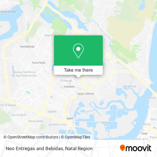 Neo Entregas and Bebidas map