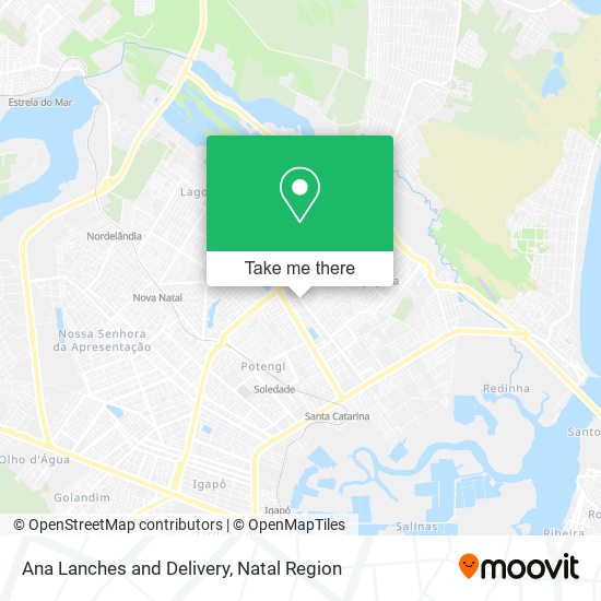 Ana Lanches and Delivery map