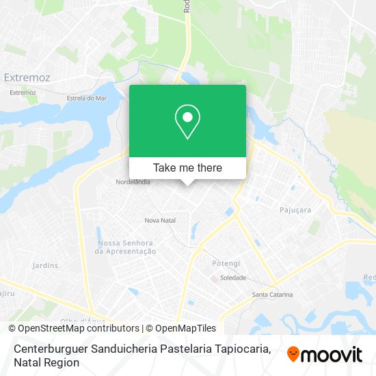 Mapa Centerburguer Sanduicheria Pastelaria Tapiocaria